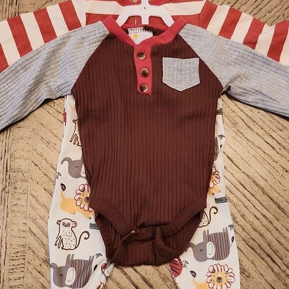 3-6 month boys 3 picce pj set NWT - Picture 5 of 7